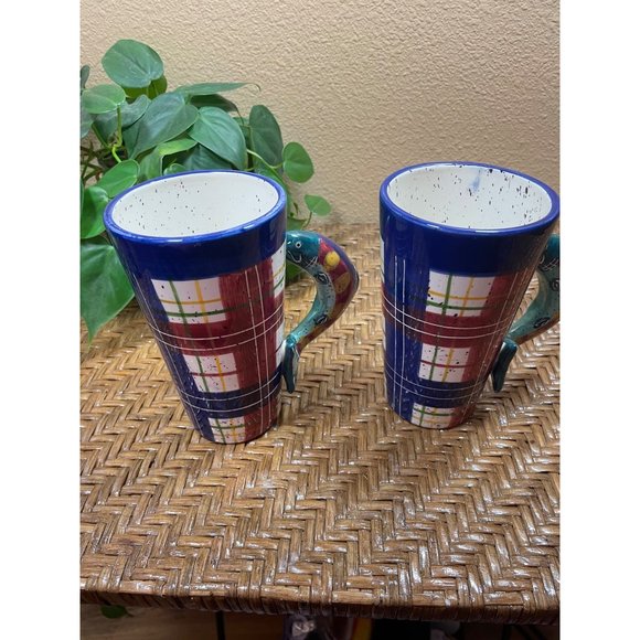 Julie Ueland Shorelines Fisherman Mug Fish Handle Otagiri - Picture 6 of 7